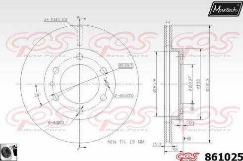 Maxtech 861025.0060 - Disque de frein cwaw.fr