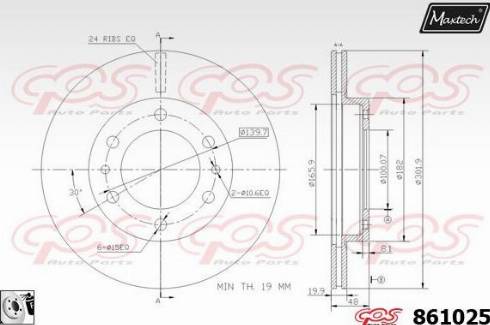 Maxtech 861025.0080 - Disque de frein cwaw.fr