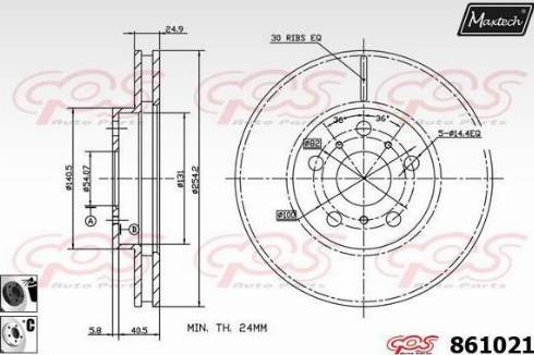 Maxtech 861021.6060 - Disque de frein cwaw.fr