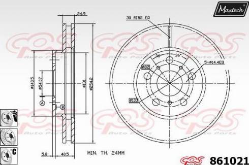 Maxtech 861021.6880 - Disque de frein cwaw.fr