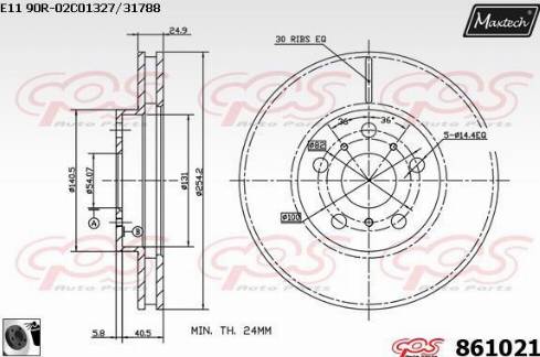 Maxtech 861021.0060 - Disque de frein cwaw.fr