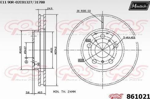 Maxtech 861021.0000 - Disque de frein cwaw.fr