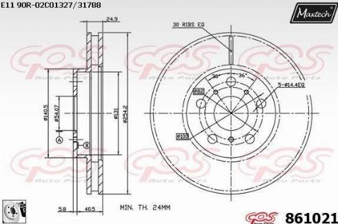 Maxtech 861021.0080 - Disque de frein cwaw.fr