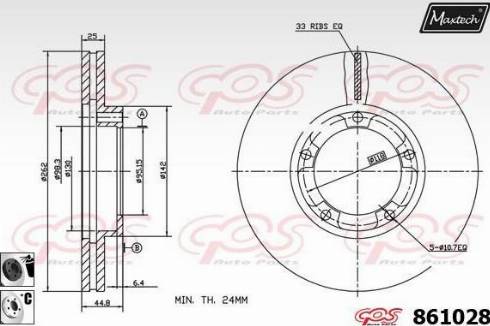 Maxtech 861028.6060 - Disque de frein cwaw.fr