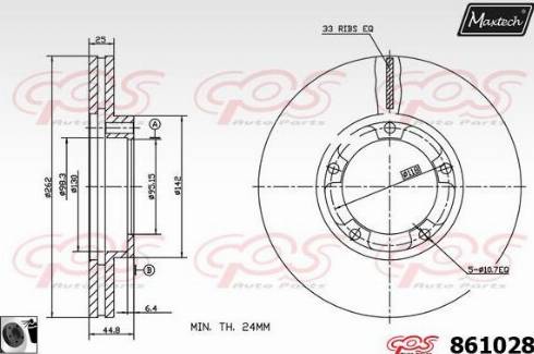 Maxtech 861028.0060 - Disque de frein cwaw.fr