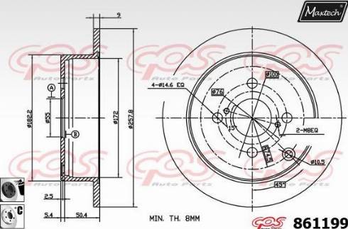 Maxtech 861199.6060 - Disque de frein cwaw.fr