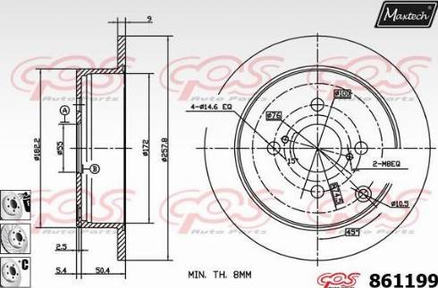 Maxtech 861199.6880 - Disque de frein cwaw.fr