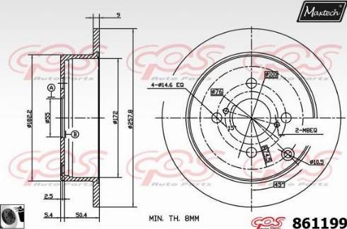 Maxtech 861199.0060 - Disque de frein cwaw.fr