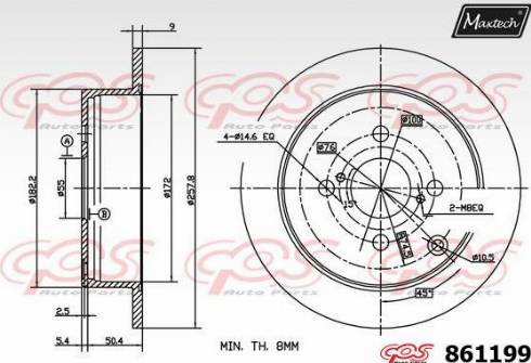 Maxtech 861199.0000 - Disque de frein cwaw.fr