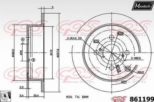 Maxtech 861199.0080 - Disque de frein cwaw.fr