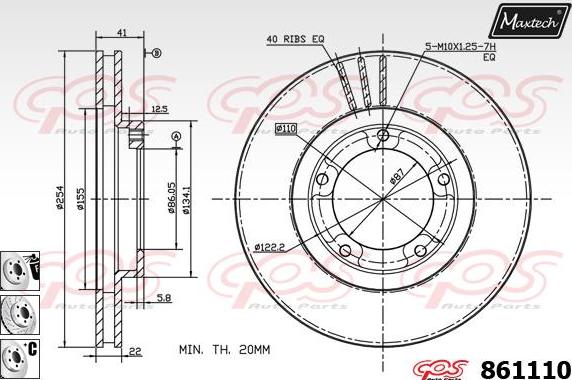 Maxtech 871088 - Disque de frein cwaw.fr