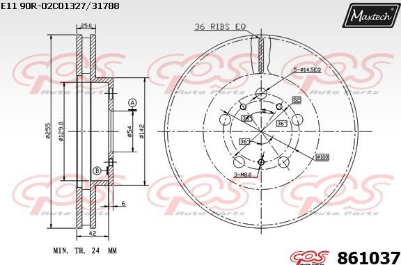 Maxtech 861104 - Disque de frein cwaw.fr