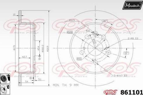 Maxtech 861101.6060 - Disque de frein cwaw.fr