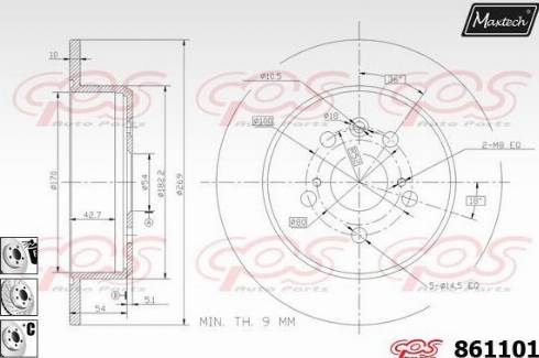 Maxtech 861101.6880 - Disque de frein cwaw.fr