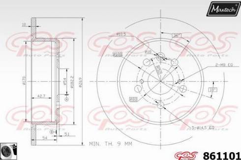 Maxtech 861101.0060 - Disque de frein cwaw.fr