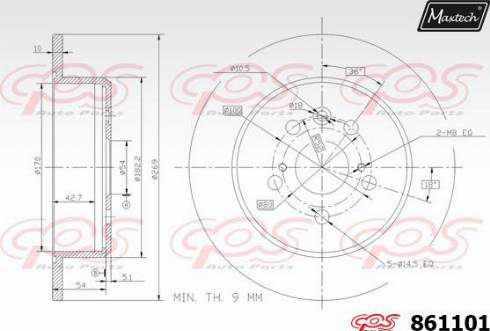 Maxtech 861101.0000 - Disque de frein cwaw.fr