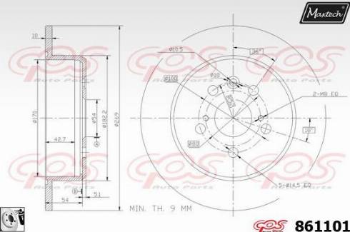 Maxtech 861101.0080 - Disque de frein cwaw.fr