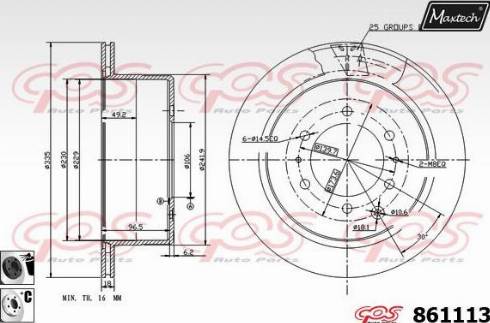 Maxtech 861113.6060 - Disque de frein cwaw.fr