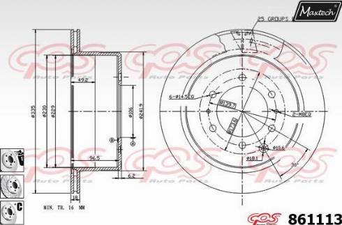 Maxtech 861113.6880 - Disque de frein cwaw.fr