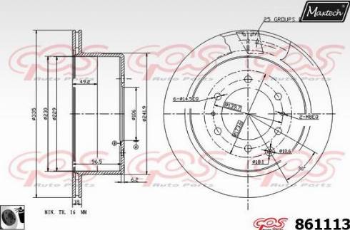 Maxtech 861113.0060 - Disque de frein cwaw.fr