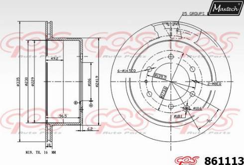 Maxtech 861113.0000 - Disque de frein cwaw.fr