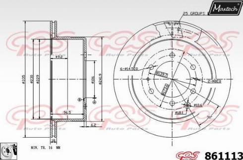 Maxtech 861113.0080 - Disque de frein cwaw.fr