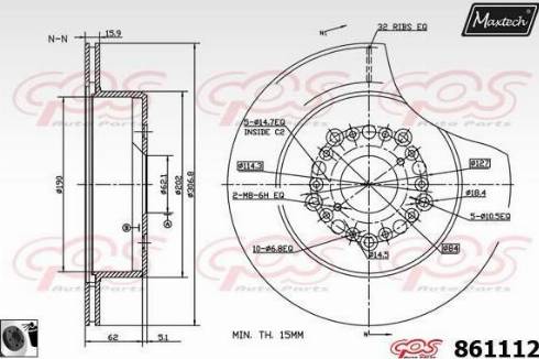 Maxtech 861112.0060 - Disque de frein cwaw.fr