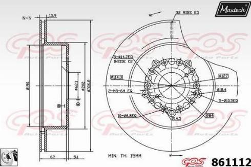 Maxtech 861112.0080 - Disque de frein cwaw.fr