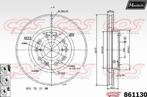 Maxtech 861130.6880 - Disque de frein cwaw.fr