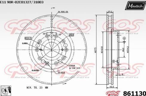 Maxtech 861130.0080 - Disque de frein cwaw.fr