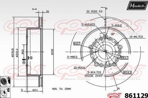 Maxtech 861129.6060 - Disque de frein cwaw.fr