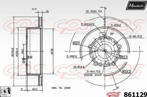 Maxtech 861129.0080 - Disque de frein cwaw.fr