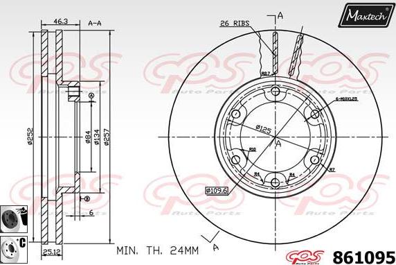 Maxtech 861129 - Disque de frein cwaw.fr