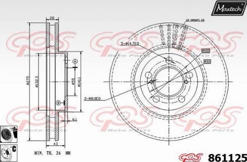 Maxtech 861125.6060 - Disque de frein cwaw.fr