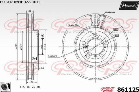 Maxtech 861125.0060 - Disque de frein cwaw.fr