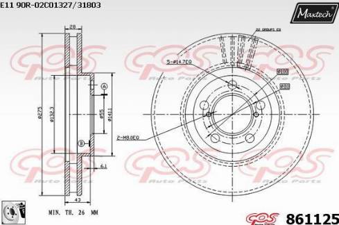 Maxtech 861125.0080 - Disque de frein cwaw.fr