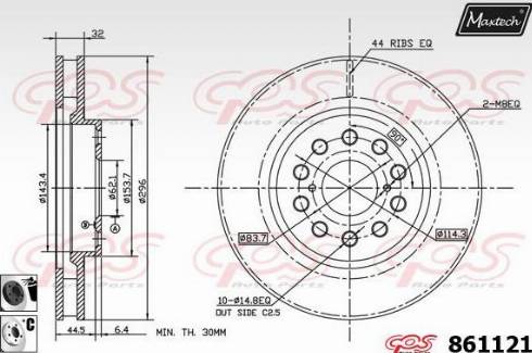 Maxtech 861121.6060 - Disque de frein cwaw.fr