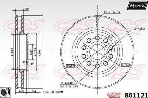 Maxtech 861121.0060 - Disque de frein cwaw.fr