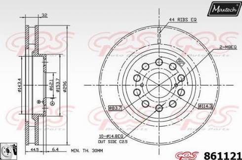 Maxtech 861121.0080 - Disque de frein cwaw.fr