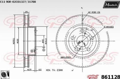 Maxtech 861128.0060 - Disque de frein cwaw.fr