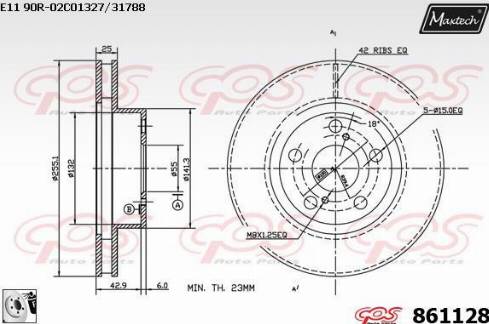 Maxtech 861128.0080 - Disque de frein cwaw.fr