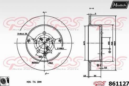 Maxtech 861127.0060 - Disque de frein cwaw.fr