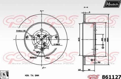 Maxtech 861127.0080 - Disque de frein cwaw.fr