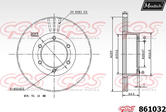 Maxtech 861127 - Disque de frein cwaw.fr