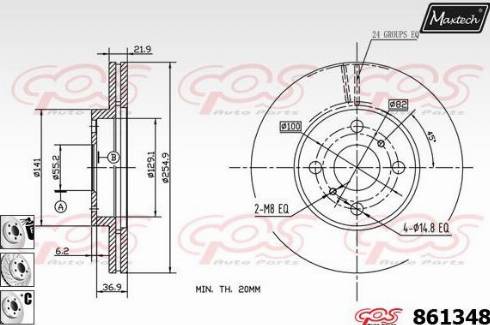 Maxtech 861348.6880 - Disque de frein cwaw.fr