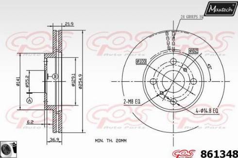 Maxtech 861348.0060 - Disque de frein cwaw.fr