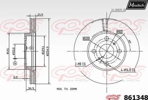 Maxtech 861348.0000 - Disque de frein cwaw.fr