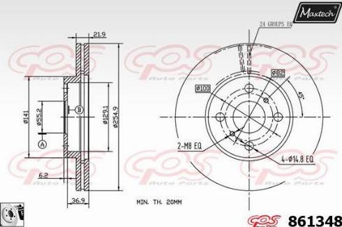 Maxtech 861348.0080 - Disque de frein cwaw.fr