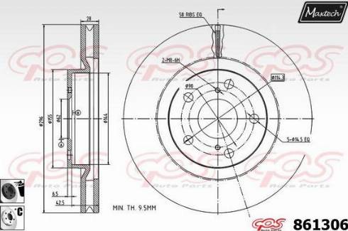 Maxtech 861306.6060 - Disque de frein cwaw.fr