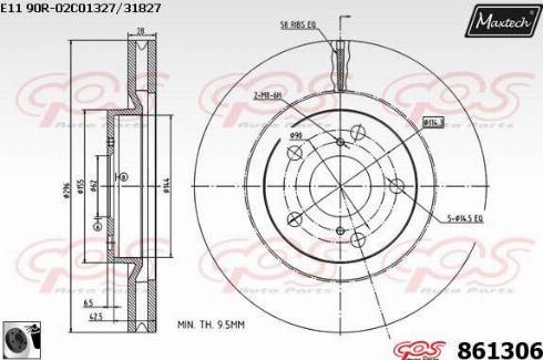 Maxtech 861306.0060 - Disque de frein cwaw.fr